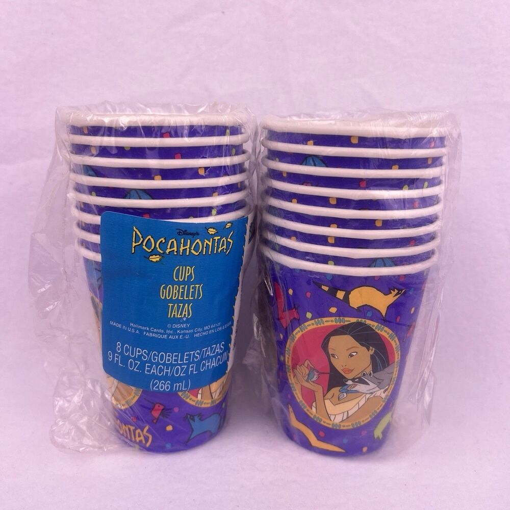 Disney 1995 VTG Pocahontas Birthday Party Supplies Lot of 4 Napkins/Cups - Picture 7 of 15